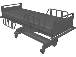 Bed Hospital 3D Model preview