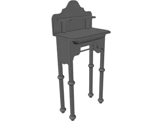 Lavatory Stand Antique 3D Model preview