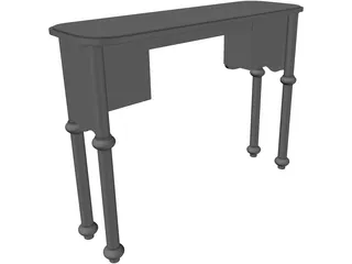 Desk Antique 3D Model preview