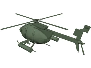 Hughes OH-6 Little Bird 3D Model preview