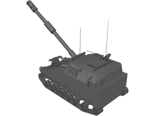 M109A6 Paladin Self-Propelled Howitzer 3D Model preview
