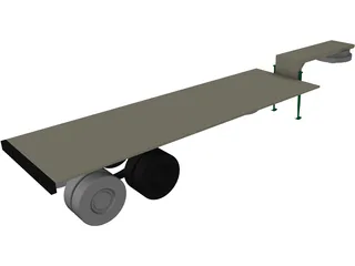 M269A1 Semitrailer Lowbed: Wrecker 3D Model preview