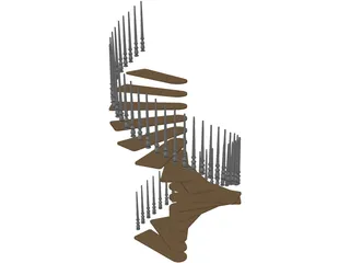 Spiral Staircase 3D Model preview