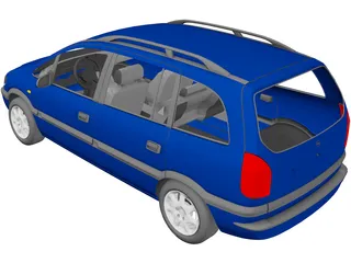 Opel Zafira 3D Model preview