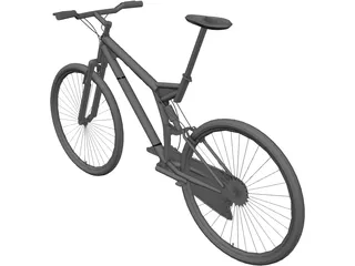 Bike Mountain Full Suspension 3D Model preview