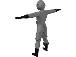 Star Wars X-Wing Pilot 3D Model preview