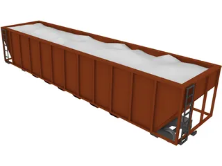 Railroad Coal Car 3D Model preview