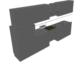 Kitchen Dada Amarena 3D Model preview