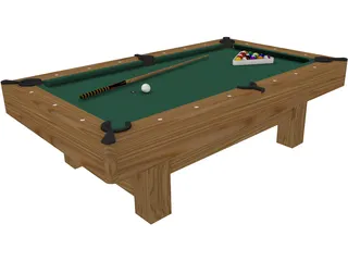 Pool Table 3D Model preview