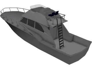Yacht 3D Model preview