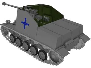 SdKfz 131 Marder 2 3D Model preview