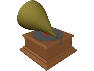 Gramophone 3D Model preview