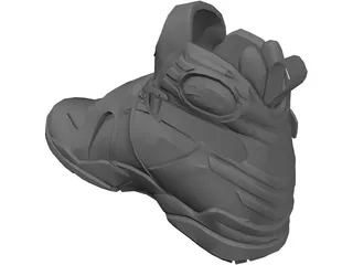 Shoe Men High Top 3D Model preview