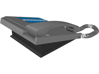 Office Phone Set 3D Model preview