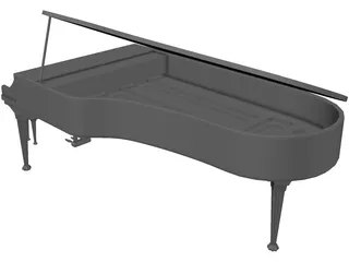 Classic Piano 3D Model preview
