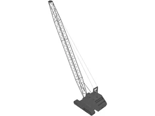 Crane Crawler 3D Model preview