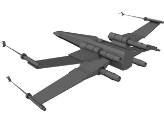 Star Wars X-Wing 3D Model preview