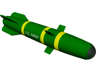 Hellfire Missile 3D Model preview