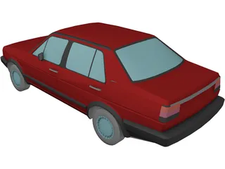 Volkswagen Jetta (1987) [+Interior] 3D Model preview