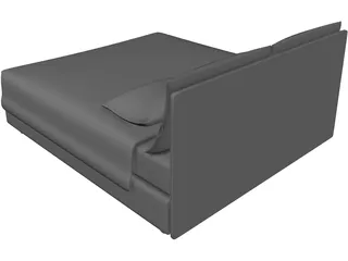 Bed Flou Model Nathalie 3D Model preview