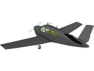 Beechcraft V35 Bonanza 3D Model preview