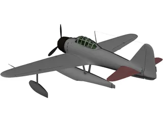 A6M2 N Type 2 Rufe 3D Model preview