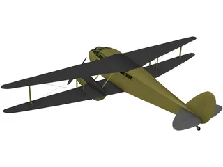 de Havilland D.H.89 Dragon Rapide 3D Model preview
