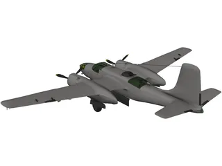 Douglas A-26 Invader 3D Model preview