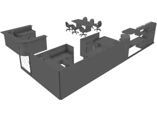 Office Corner 3D Model preview