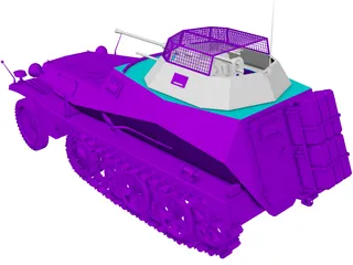 Sd. Kfz. 250/9 3D Model preview