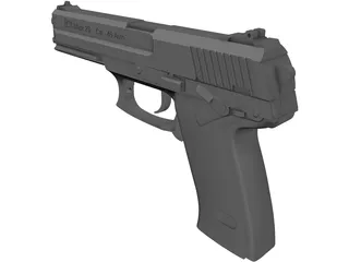 Heckler Koch Mk 23 Socom 3D Model preview