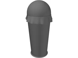 Rubbish Bin Flip Top 3D Model preview