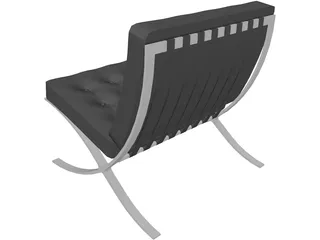 Chair Barcelona Mies Van de Rohe 3D Model preview