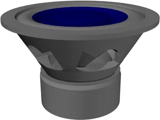 Speaker (Single Voice Coils Subwoofer) 3D Model preview