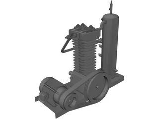 Air Compressor 3D Model preview