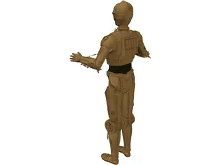 Star Wars C3PO Robot 3D Model preview