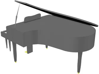 Piano Yamaha 3D Model preview