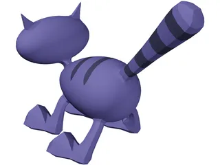 Cartoon Cat 3D Model preview