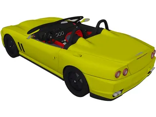 Ferrari 550 Barchetta (2000) 3D Model preview