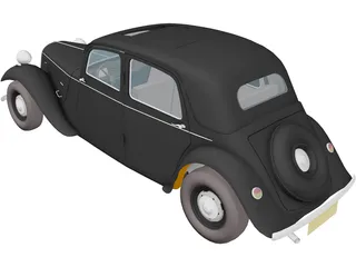 Citroen Traction Avant (1954) 3D Model preview