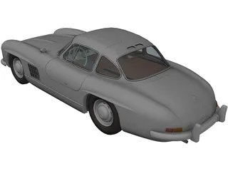 Mercedes-Benz 300 SL Gullwing (1950) 3D Model preview