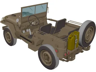 Jeep Willys (1935) 3D Model preview