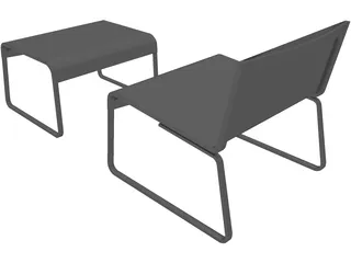 Chair Relax MDF 3D Model preview