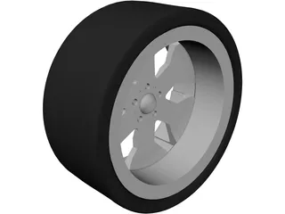 Rim 23 Inch Sportrux Sicker 6 with Tire 3D Model preview