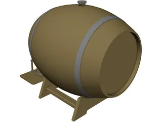 Beer Barrel Dispencer 3D Model preview