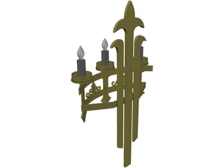 Lamp Wall 3D Model preview