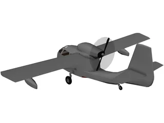 Republic RC-3 Seabee Amphibian 3D Model preview
