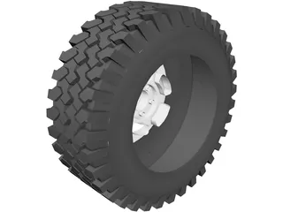 Tire All-Terrain 3D Model preview