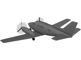 Beechcraft Super King Air 100 3D Model preview