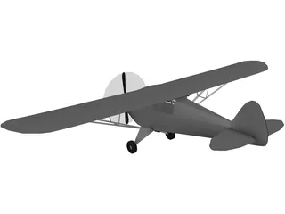 Piper J-3 Cub 3D Model preview
